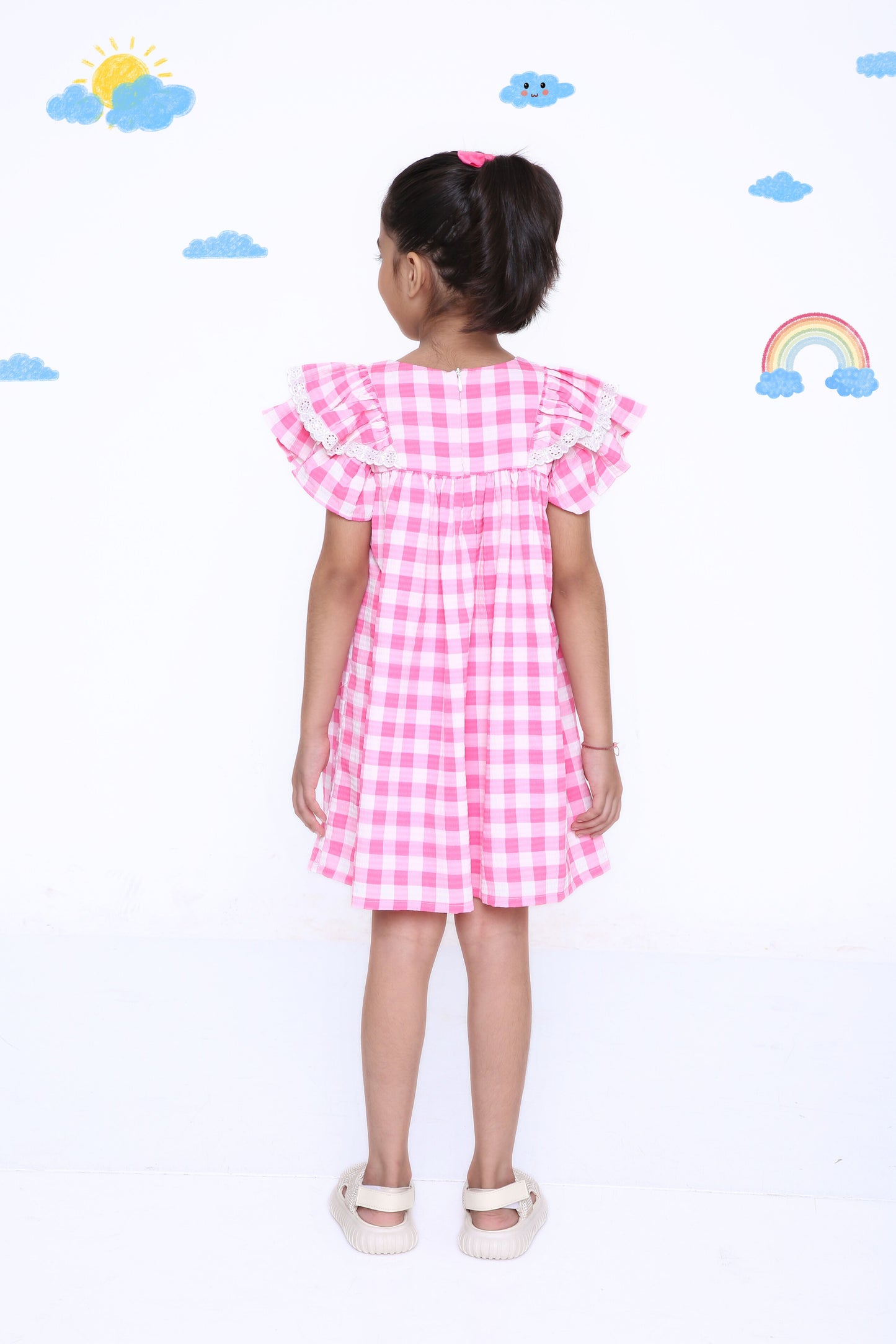 Pink Gingham Girls' Dress