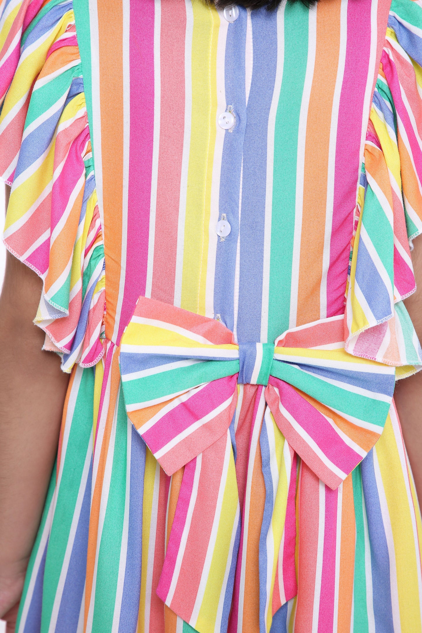 Rainbow Stripe Girls' Dress