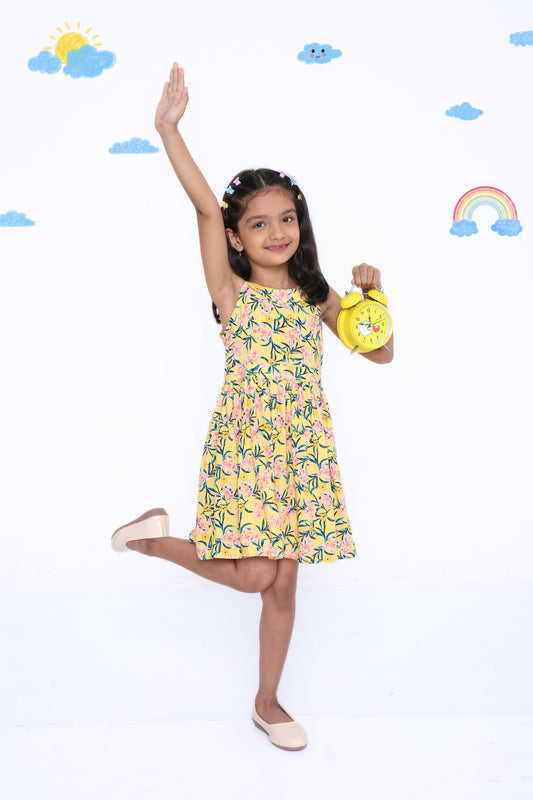 Floral Sunshine Girls' Dress