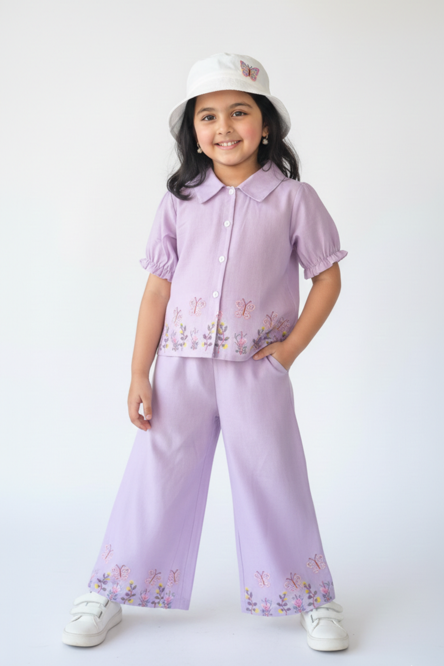 Lavender CottonGirl's Co-ord Set