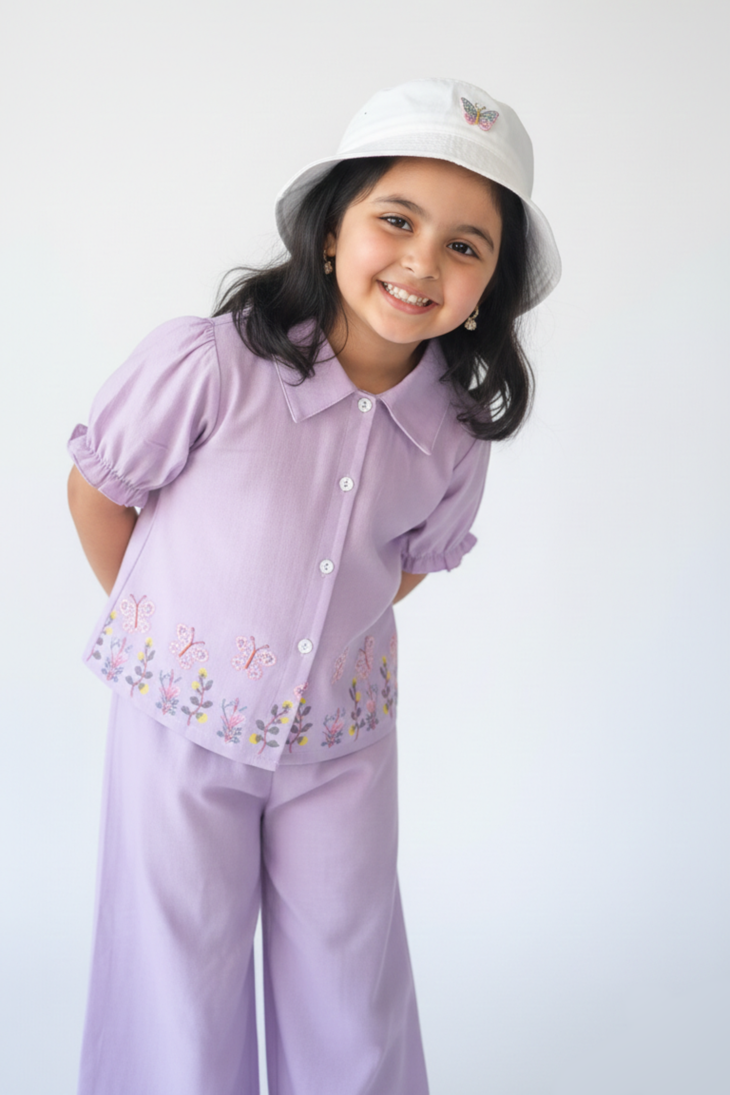 Lavender CottonGirl's Co-ord Set